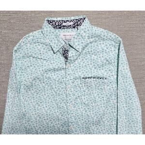 Paper Denim & Cloth Men’s Slim Fit Floral Button Down Shirt Long Sleeve Small